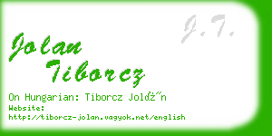 jolan tiborcz business card